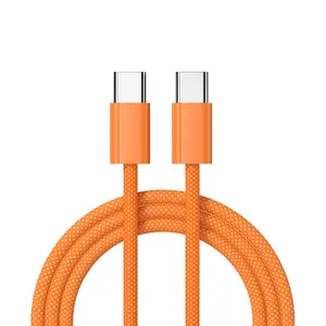 1-pack portable fast charger, Type‑C adapter, 45W fast charging data cable, 6.6 ft braided charging cable, compatible with iPhone 17/16/15 Pro Max/iPad/Samsung series mobile accessories