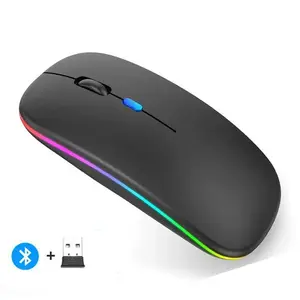 Versatile Rechargeable Wireless Mouse with Bluetooth & 2.4GHz Dual Modes - Perfect for PC, Laptop & Macbook