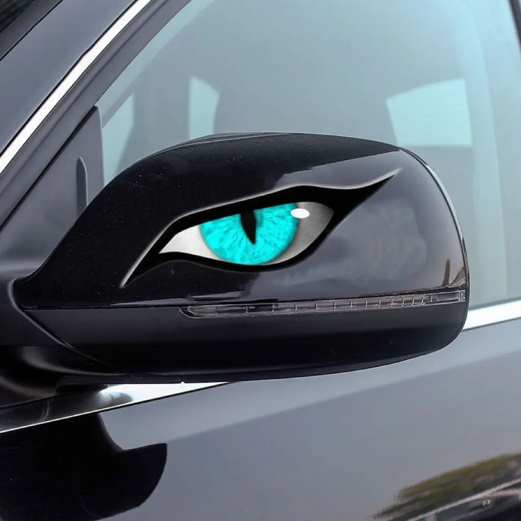 3-Pack Raptor Eye Car Stickers - Aggressive Mirror Decor |   Waterproof Vinyl for Truck, SUV & JDM Cars