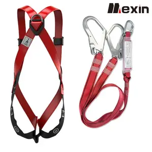 QS035+HC005 Full body five point safety belt double rope hook insurance for high-altitude operations