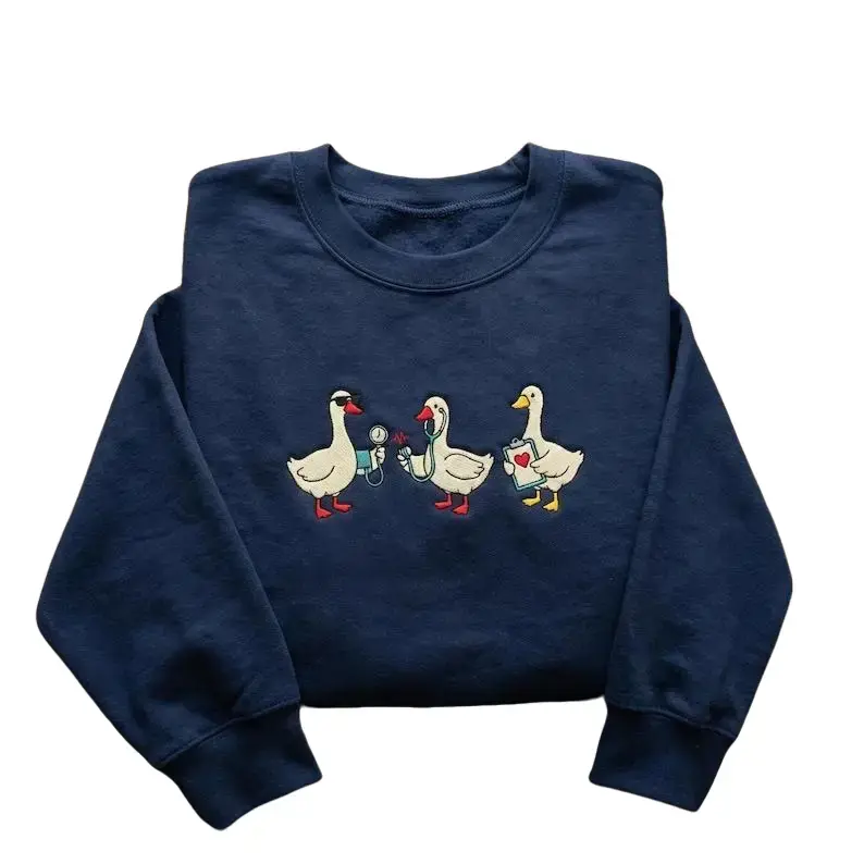 Embroidered Scrub Life Goose Sweatshirt, Medical Student Nurse Hoodie, Doctor Vet Tech Crewneck, Healthcare Worker Gift, Hospital Humor Top