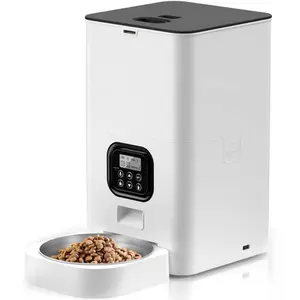 4L Automatic Cat Feeder, Programmable Pet Feeder, Dry Food Dispenser with Timer, Portion Size Control 4 Meals Per Day, Pet Supplies