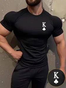 Men's Tight Fit Body Shaping Fitness Short Sleeve T-Shirt, Colors: Black, White, Grey, Navy Blue