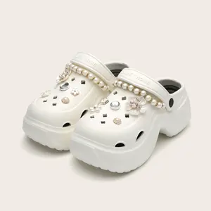 Women Clog Sandals  Platform 6cm Thick Sole Fashion Summer Non-Slip Outdoor Beach Lightweight Breathable Shoes