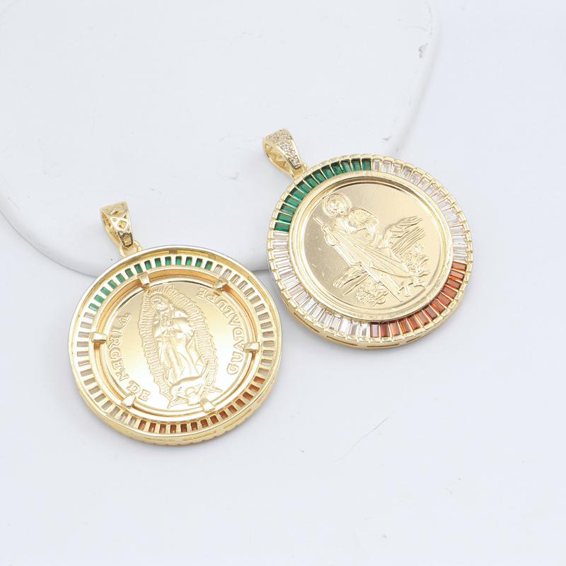 Centenario Necklace 14k Gold Plated Mexican 50 Pesos Centenario Pendant for Men Cuban Link Rope Chain