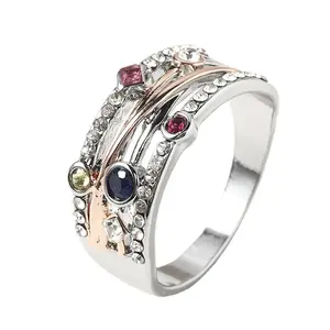 Colorful Stone Ring Stylish Statement Jewelry Unisex Design for Daily Wear