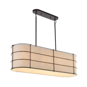 JONATHAN Y Deere Farmhouse Adjustable Iron/Glass Cage Light LED Pendant; for Living Room,Bedroom, Kitchen, Office