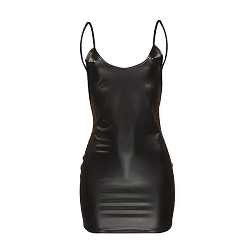 Black Wet Look Backless Bodycon - Faux Leather Micro Mini Dress NONE - TikTok Shop Black Wet Look Backless Bodycon - Faux Leather Micro Mini Dress NONE - TikTok Shop