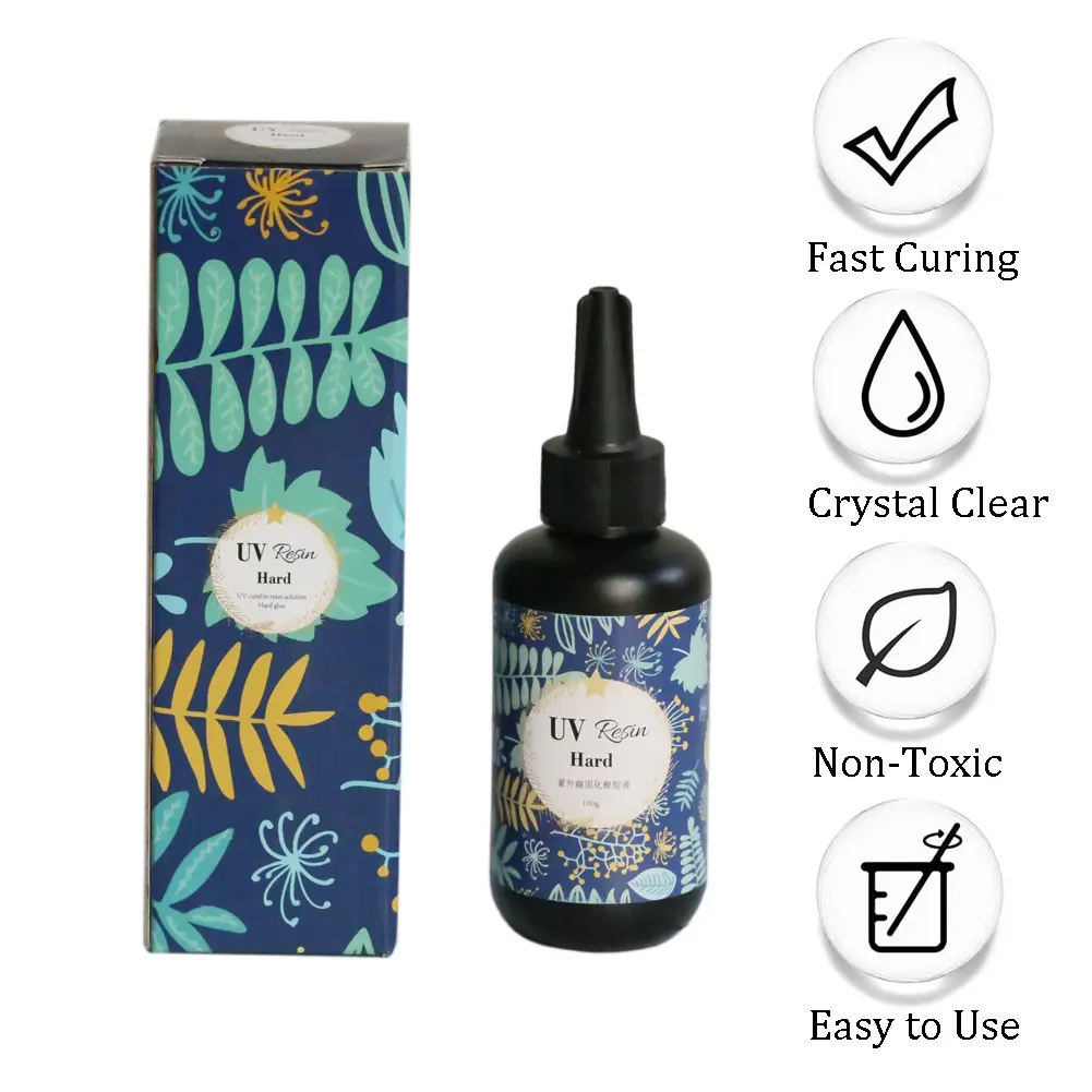 UV Resin Clear Hard UV Curing Epoxy Resin Ultraviolet Curing Solar Cure Resin Sunlight Activated Resin DIY Jewelry Making Casting & Costing