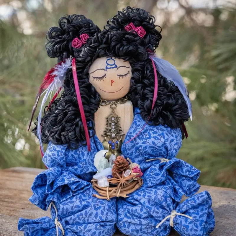 Aromatherapy Awareness Herb Doll - Hand Crafted with Natural Herbs & Essential Oils, Unique Design to aid you in listening to your own instinct and intuition