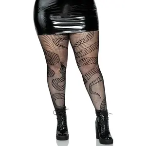 Medusa's Snakes Fishnet Tights [Plus Size]