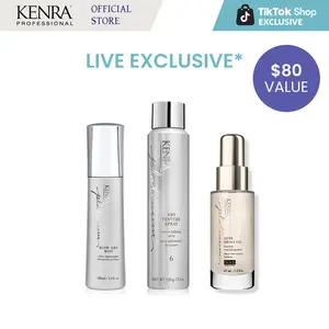Kenra Blow-dry mist & Kenra Platinum Luxe Shine Oil & Kenra Platinum Dry Texture Spray 6