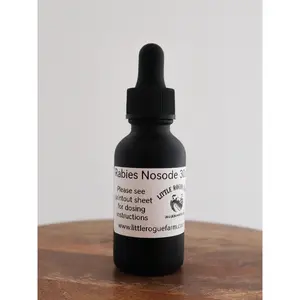 Homeopathic Rabies Nosode 30c 1oz Dropper Bottle - Natural Immune Support for Dogs, Safe and Gentle Formula, Includes Instructions for Use - Fitness, Healthcare