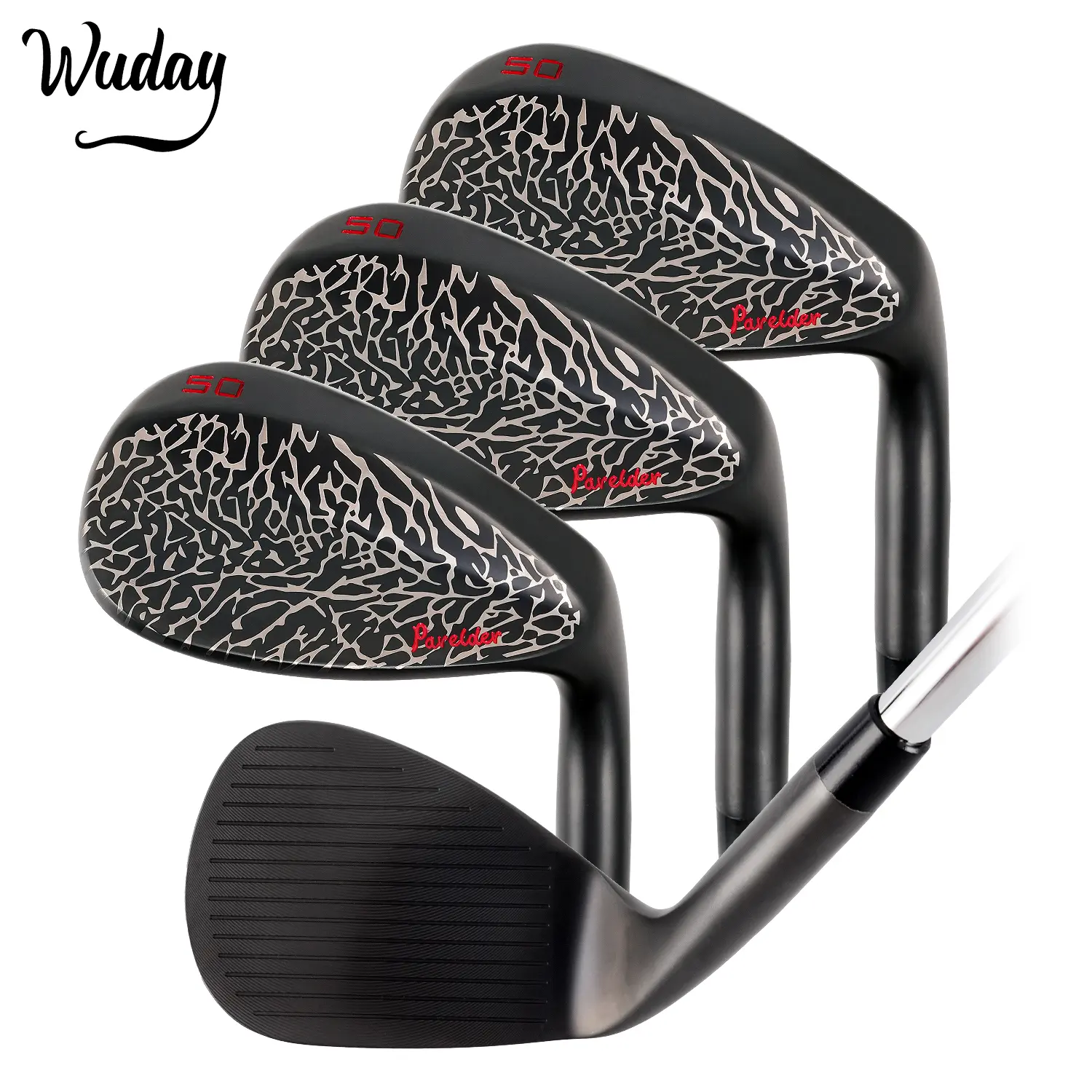 WUDAY Golf Wedge for Adults, Full CNC Milled Stainless Steel Club with Forged Feel, Right-Handed, 50-60 Degree Lofts for Gap, Sand Shots & Lob, Anti-Slip Grip
