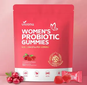 VivoNu Women's Vegina Probiotics, Women's Probiotic Balance Gummies, Probiotic Gummies, Cranberry Women's Health Probiotics, Yeast PH Balance | 60 Gummies