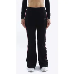 Spoiled flared sweatpants black & pink
