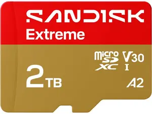 SanDisk Extreme 2TB MicroSD Memory Card Model SDSQXAV-2T00-GN6MA
