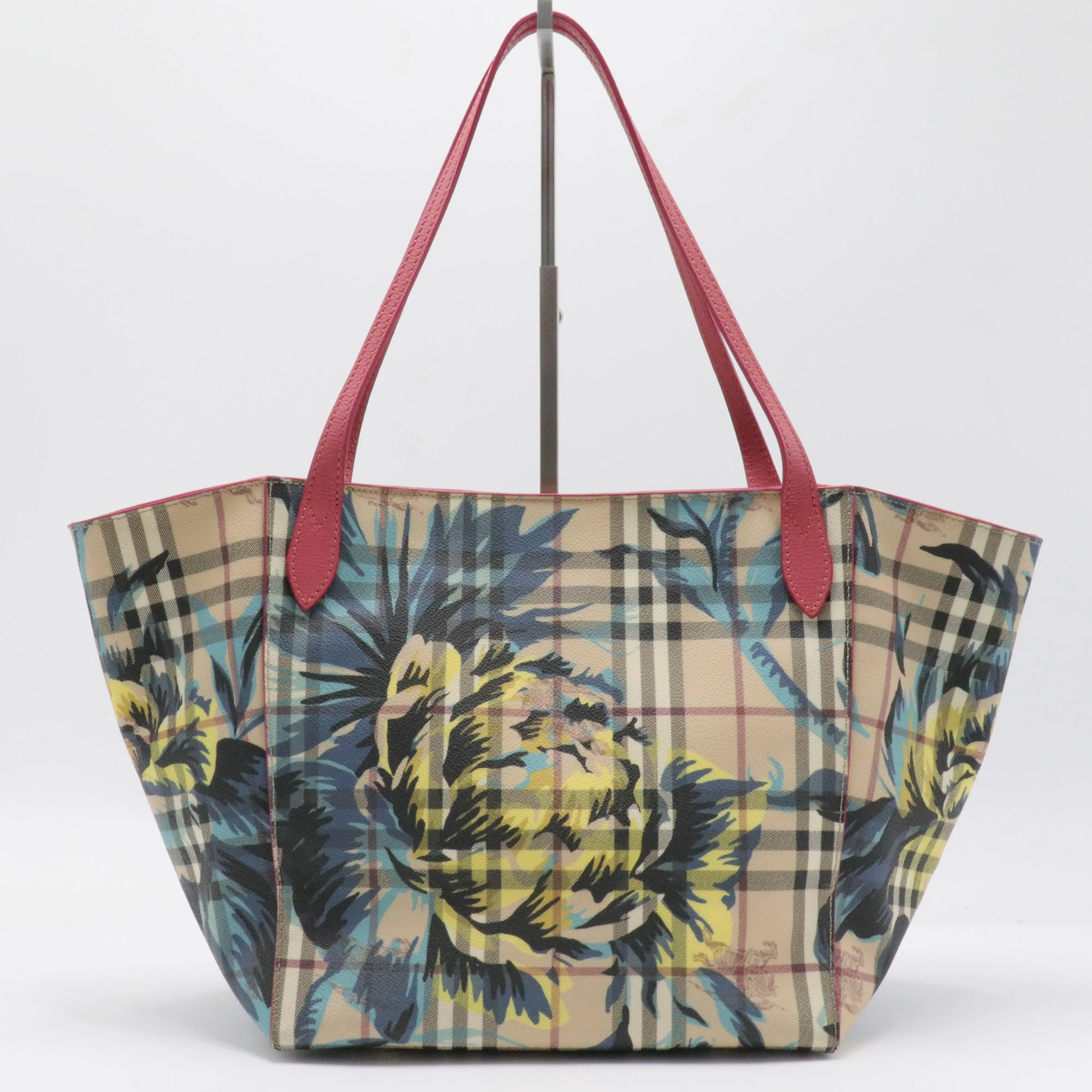 Pre-owned BURBERRY coated canvas Tote Bags Canter Tote Printed Haymarket Small