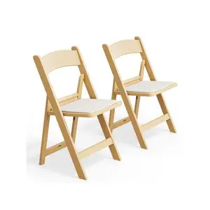 【Father's Day Gift】Outvita Resin Folding Chairs with Cushion, Foldable Plastic Chair with Comfortable Padded Seats, Perfect for Event Party Indoor Outdoor