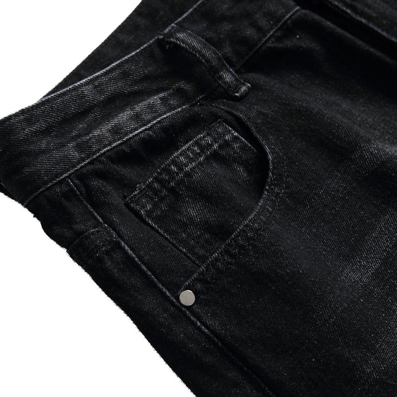 MXCVYCC Men's Black Ripped Jeans Slim fit Jeans For Men Distressed Straight Leg Men Jeans Regular fit Fashion jeans Designer Denim Pants Fathersdaygift thanksgiving outfits birthday outfits jeans for men