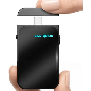 Voice Activated Recorder Essential Quick 32 - Ultra-Light  Audio Recorder for Quick Voice Capture, Standard Noise Reduction, USB-C Access, Minimalist Pocket Recorder, Black