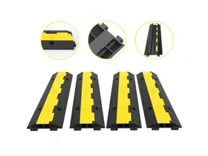 Vevor  11000 lbs Cable Protector Ramp, Black & Yellow - Pack of 4
