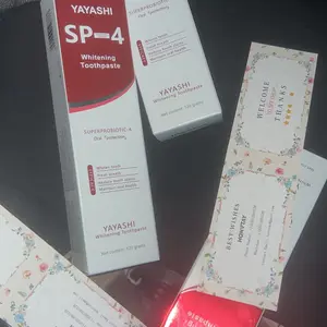 YAYASHI SP-4 Niacinamide Toothpaste Whitening,Helps Remove Surface Stains,Whitens Teeth,Deep Cleaning Care,Strengthens Tooth Enamel,Protects Against Cavities healthy toothpaste pasta dental oral health natural oral bacteria Outdoorfun