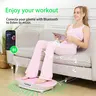 GETMOD Low Noise Vibration Trainer Home Fitness Machine - 10 Adjustable Speed Levels (10 Speeds), 3D Anti-Slip Surface, Bluetooth Sync, Auto & Manual Modes, Compact Portable Unisex Metallic Design, Easy-Clean, Recovery Aid, Whole Body Workout Gear #07-3
