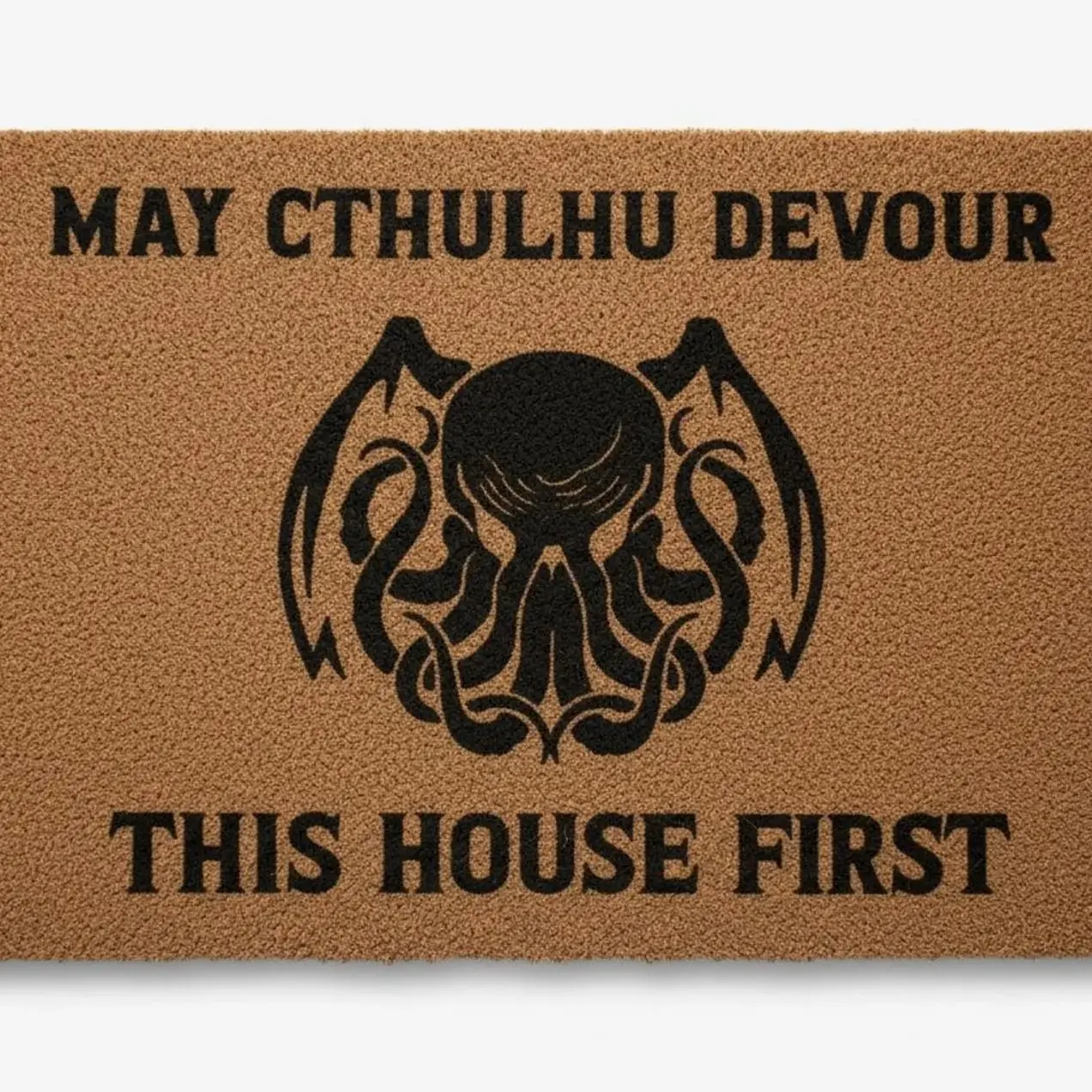 Cthulhu Doormat – Funny Horror Welcome Mat, Lovecraft Gift