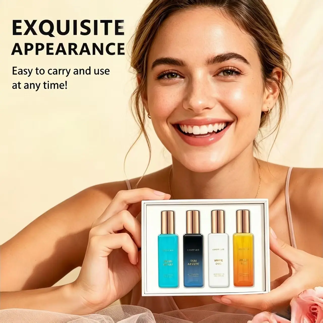Women Perfume Gift Set, Fragrance Gift Pack, 4 Luxury Scents, 20ML Travel Size, Elegant & Glam Fragrances, Perfect Gift for Any Occasion! Perfume Sets