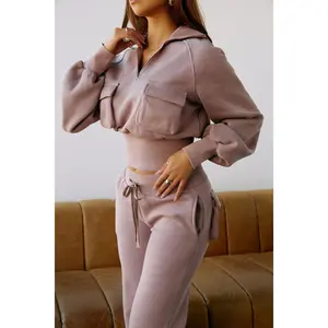 Unbothered Quarter Zip Cargo Sweater - Lavender Unbothered Quarter Zip Cargo Sweater - Lavender