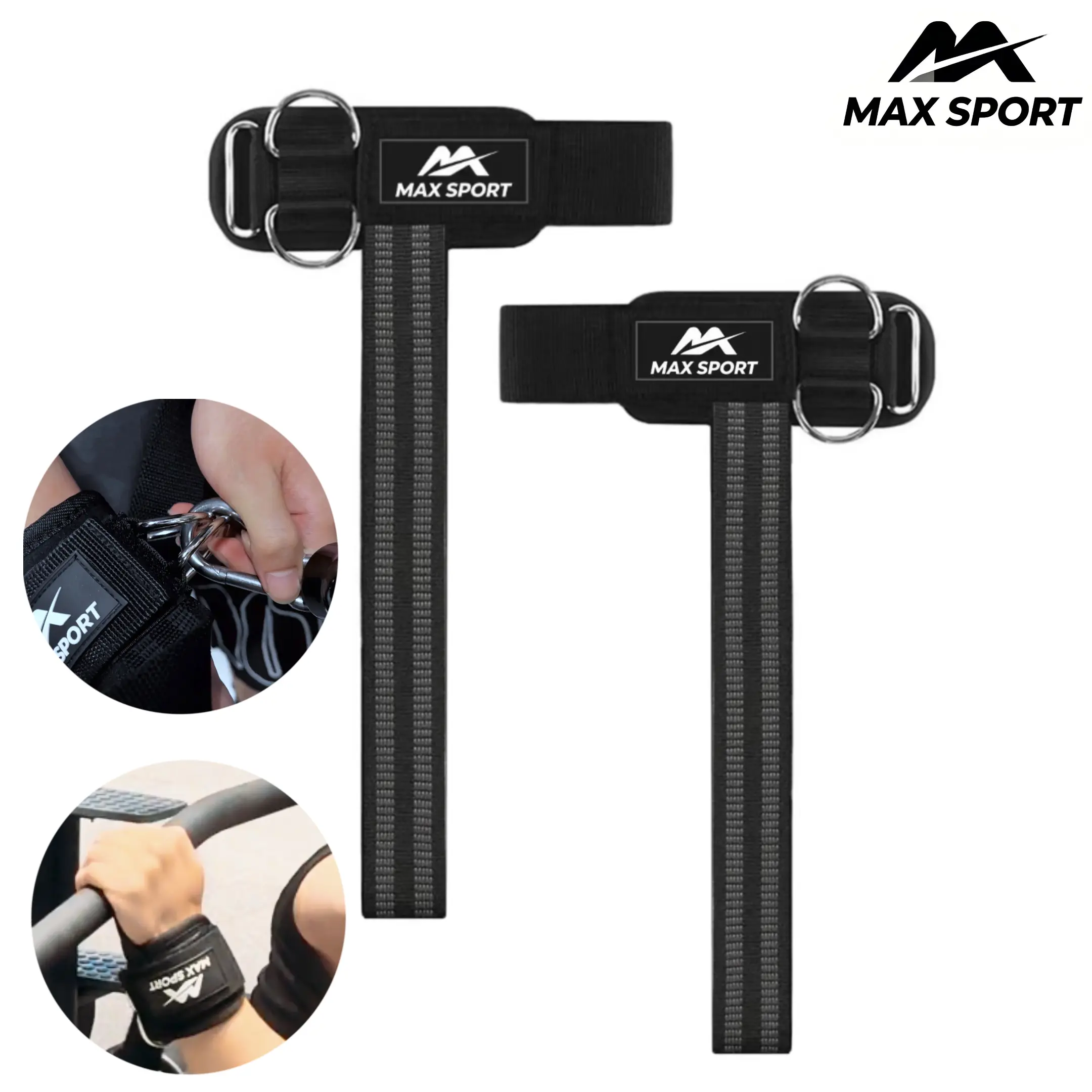 2-in-1 Lifting Straps with Upgraded Double Reinforced D-Ring, Non-Slip Silicone Beads, Thick Padded Wrist Support for Deadlift, Cable Workouts | Heavy-Duty Fitness Gym Accessories steel