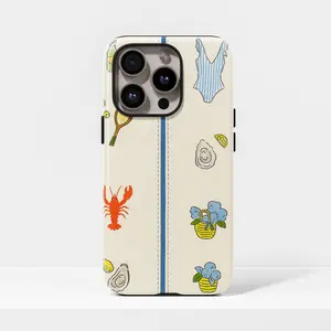 Hamptons Summer Phone Case Accessory Compatible with iPhone 17, 16, 15, 14, 13, 12, Plus, Pro Max,  S25, S24, S23, S22 Ultra