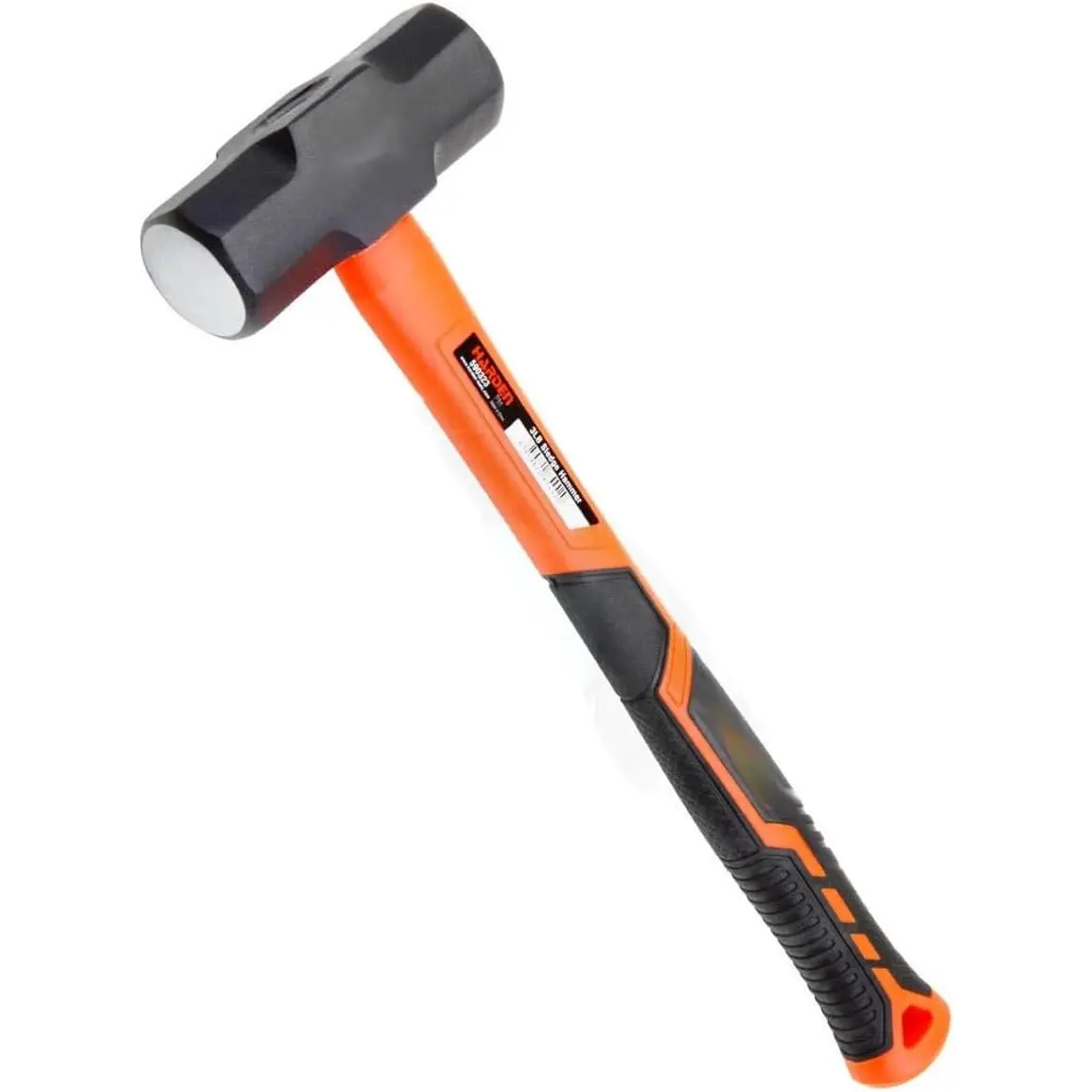 Sure Strike 3 Pound Sledge Hammer  Heavy Duty Forged Steal Head with Shock Resistant Fiberglass Handle  Ergo Grip Handle  Crack Hammer/Drilling Hammer