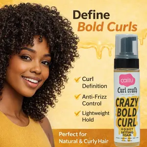 Honey Curl Defining Foam for Natural Curly Hair | Lightweight Frizz Control Styling Foam