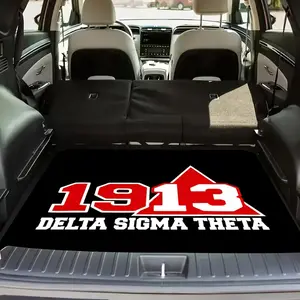 1pc Delta Sigma Theta 1913 AEO Pattern Trunk Mat Car Interior Accessory | Non-Slip Polyester Lining, Universally Applicable for Cars, Enhances Style and Protection, Vibrant Car Decoration, Easy to Clean Material Floor Mats for Car