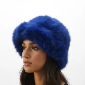 Fox Fur–Style Plush Bucket Hat