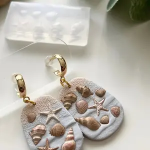Small Shell Shape Silicone Mold, Resin Craft Tool, Polymer Clay Compatible, Durable Flexible, Easy Demolding, DIY Shell Crafts, Art Supplies
