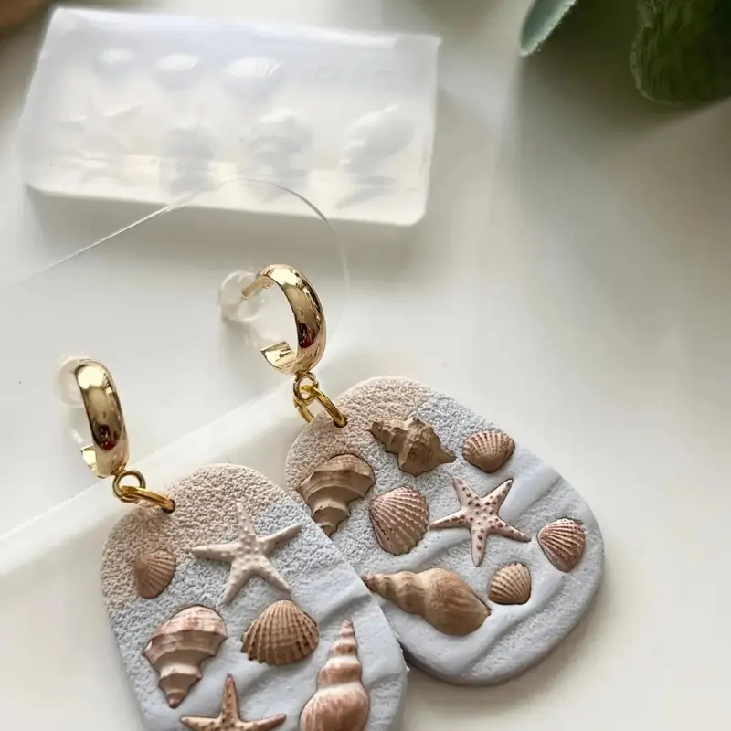 Small Shell Shape Silicone Mold, Resin Craft Tool, Polymer Clay Compatible, Durable Flexible, Easy Demolding, DIY Shell Crafts, Art Supplies