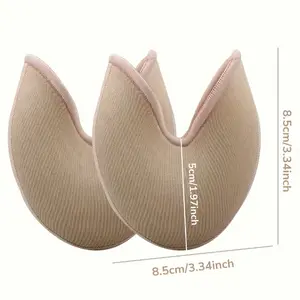 2 Pcs Silicone Ballet Pointe Toe Pads - Ouch Pouch Protectors For Comfortable Dance Practice Shoe Walking Footwear Insoles Nail Weight Vacuum Brown