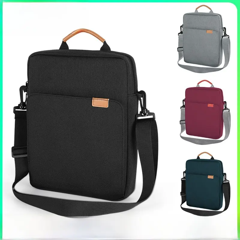 Waterproof Tablet Sleeve Bag for iPad, Laptop & Notebook, Multi-Functional Shoulder Crossbody Bag with Handle, Shockproof Padded Carrying Case with Front Pocket, Compatible with 10.2"/10.9"/11"/12.9" iPad Pro/Air/Mini & 13"/14"/15.6" Laptop
