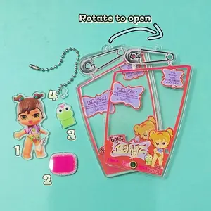 Cute acrylic  bratz doll pendant desktop decoration ornament keychain