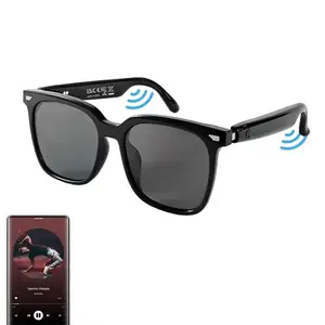 Smart Glasses with Built-In Microphone & Voice Assistant, Wireless Smart Glasses, Trendy Frame Design for Cycling Driving Fashionable Photo Quality, Wearable Smart Glasses