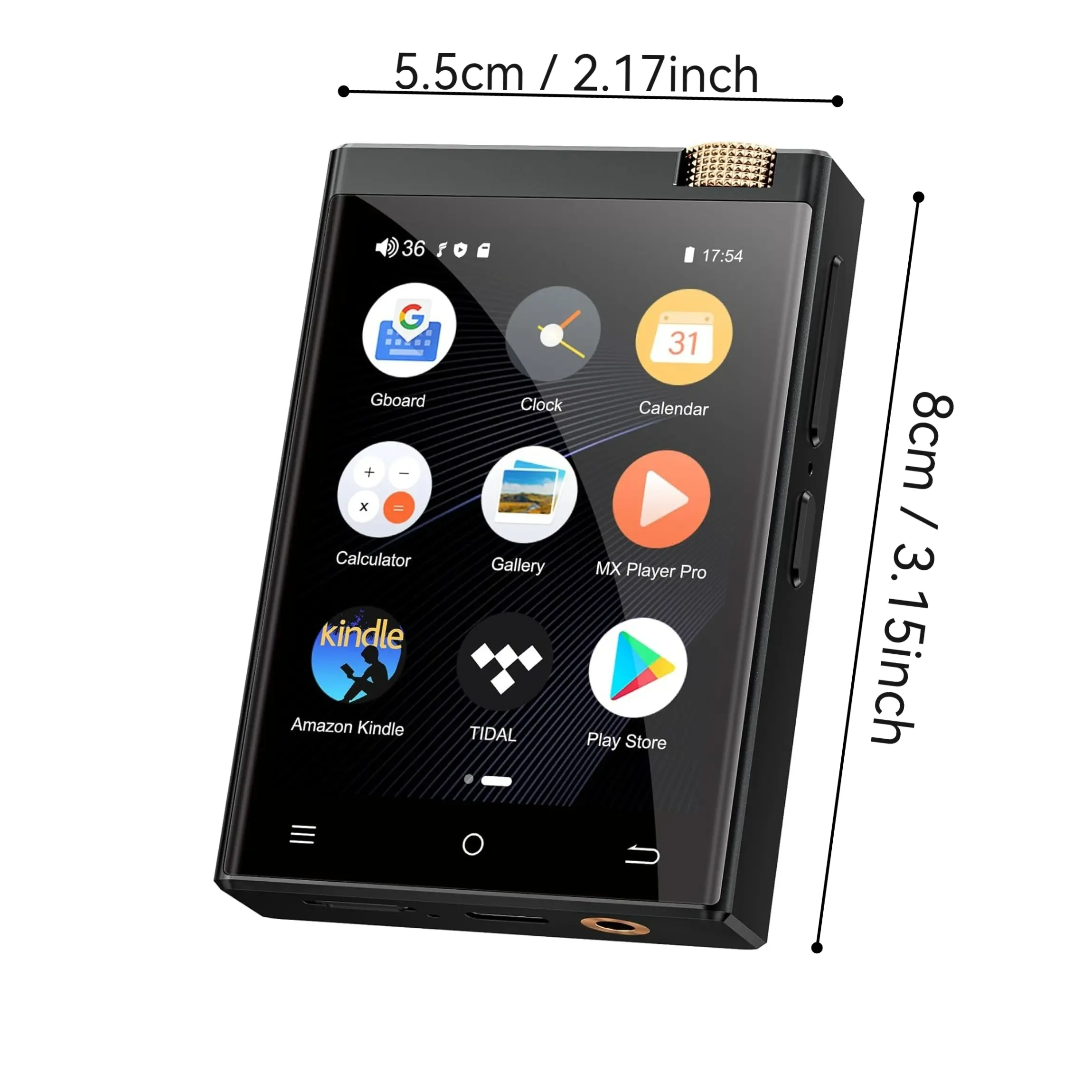 Oilsky Hi-Fi MP3 Player with Bluetooth and Wi-Fi, Lossless DSD 