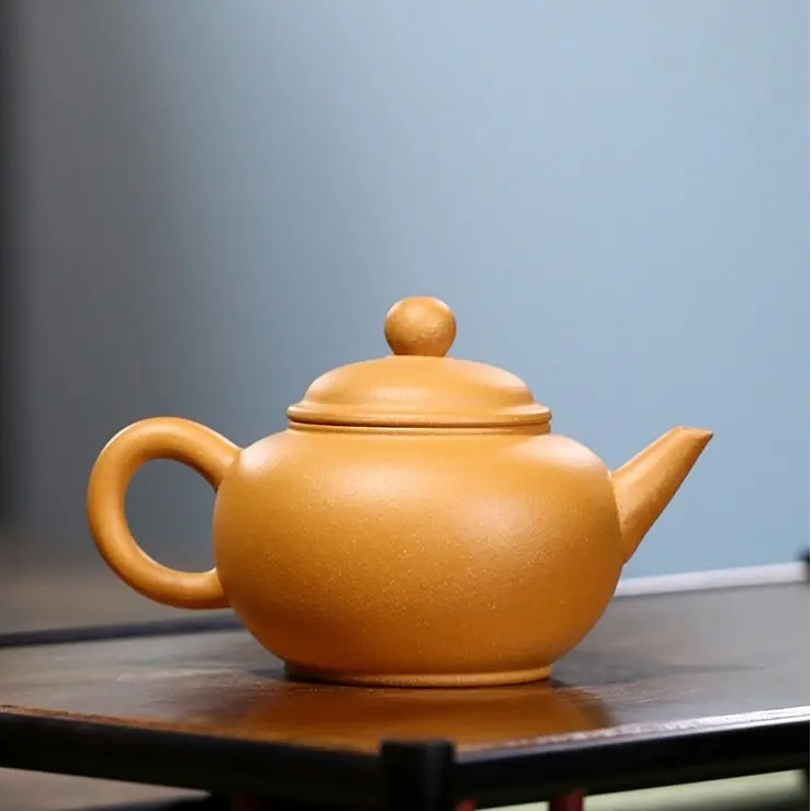 Handmade Original Duan Clay Zisha Teapot - Classic Horizontal Style | 100% Natural Mineral Clay | Fast Brewing