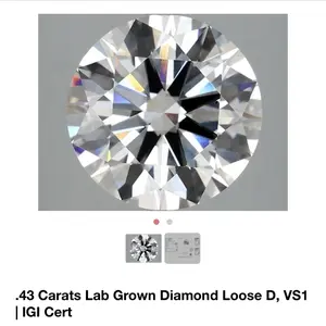 .43 Carats Lab Grown Diamond Loose D, VS1 | IGI Cert