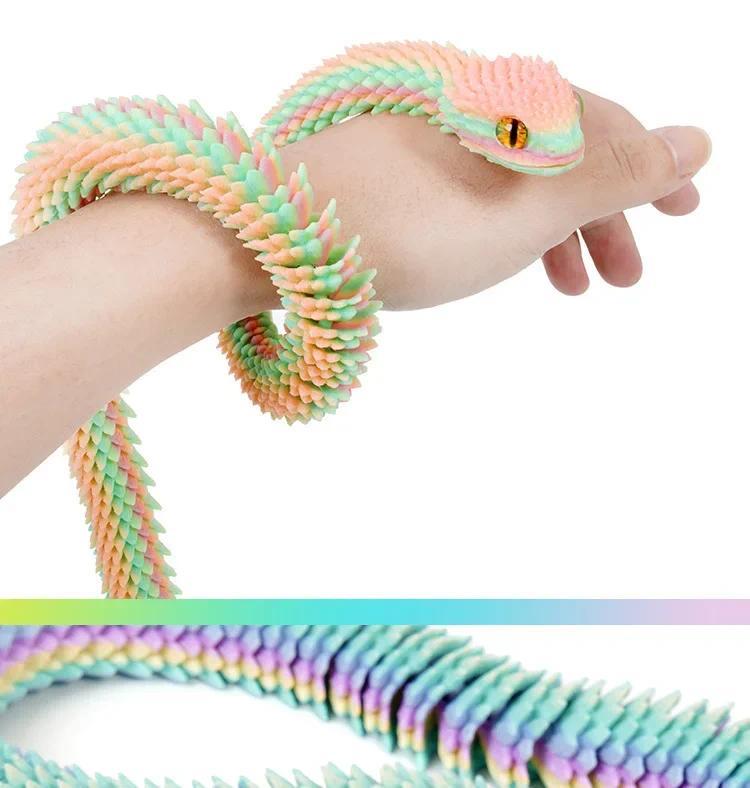 3D Printing Action Figure Snake Egg Toys Creative Stress Relief Anime Figures Moveable Rotation Desktop Ornaments Gift #TTMN