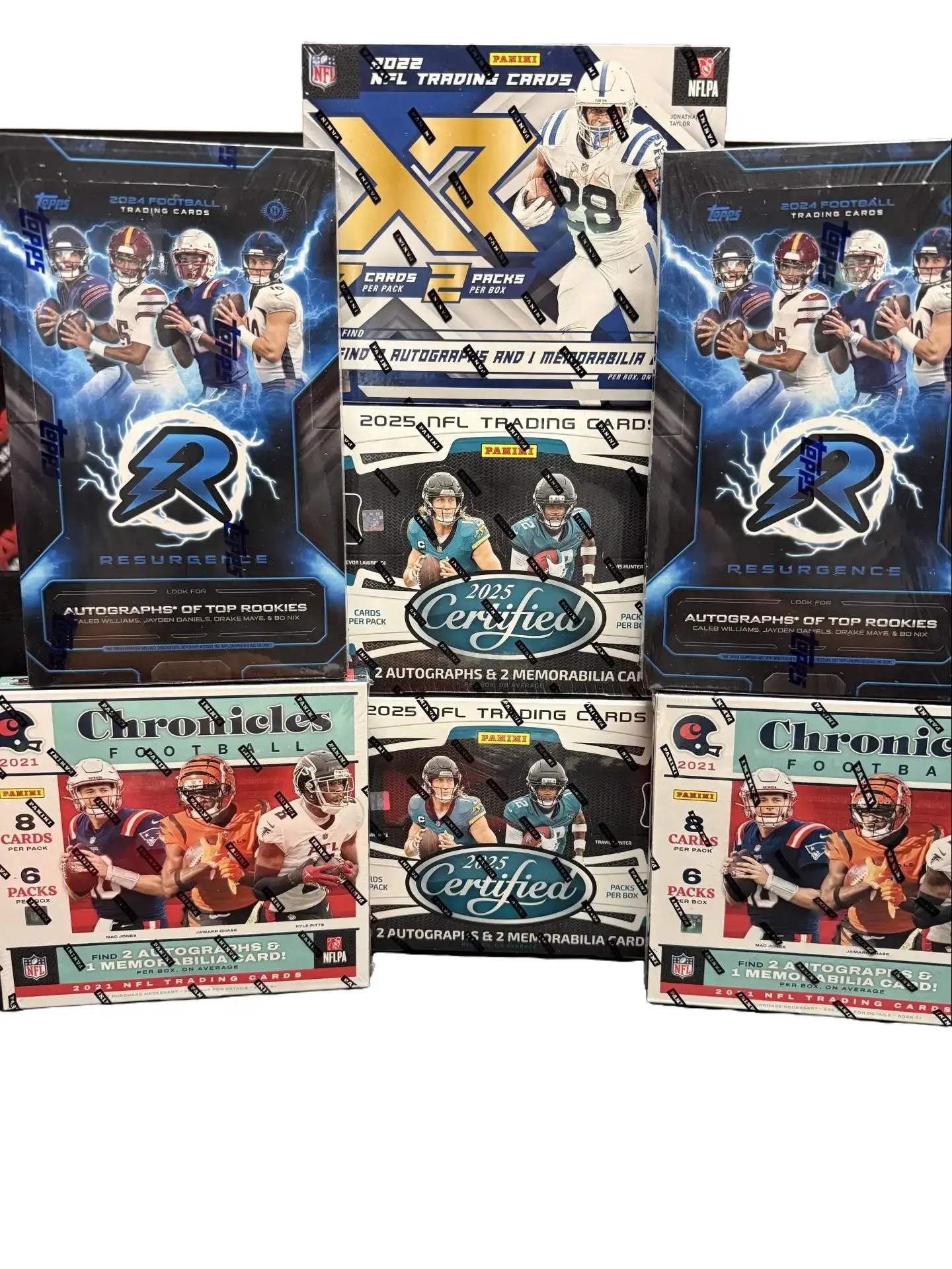 2025 Certified 2024 Resurgence 2022 XR 2021 Chronicles (7 hobby boxes)