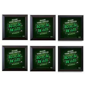 Set of 6 Vinyl Record Wall Display Frames - Awesome gift for Vinyl collector To Display and Protect 33LP on the Wall