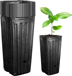 20Pcs Tall Tree Pots,Plastic Deep Nursery Treepots,7.8" Tall Seedling Flower Plant Container Pots for Indoor Outdoor Garden Plants (20pcs)